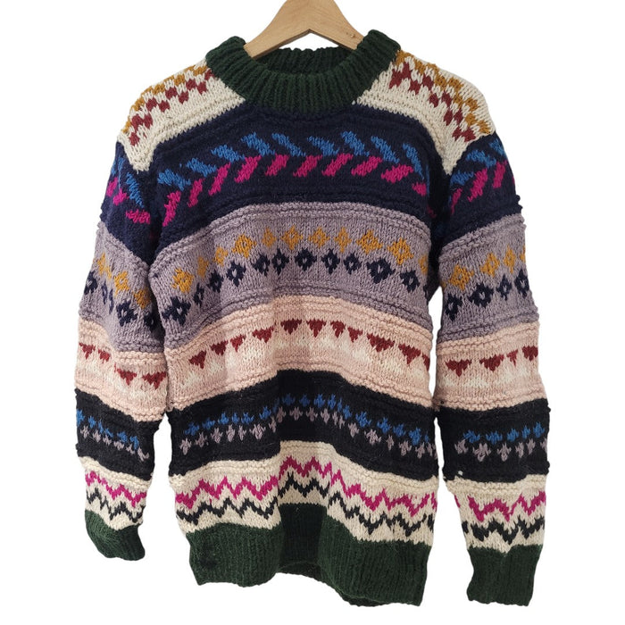 GRINGO FAIRTRADE 100% Wolle Strickpullover – Türkis