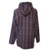 A dark gray and white plaid gringo fairtrade hooded jacket made of soft brushed cotton fabric
