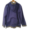 A deep purple gringo fairtrade fleece-lined cotton hoodie with textured knit fabric and woven trim details