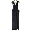 Black cord dungarees in jumbo cord with crossed shoulder straps two buttons and front pockets from gringo fairtrade