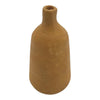 Handcrafted terracotta incense stick holder with narrow neck and rounded body in matte terracotta finish