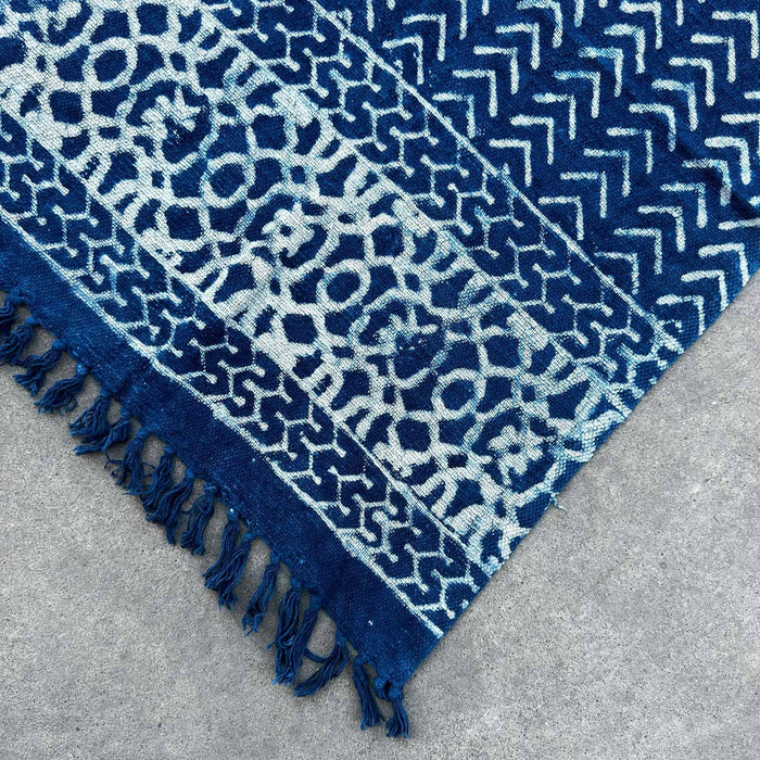 Jeté Indigo fait main - Flèches Seedha