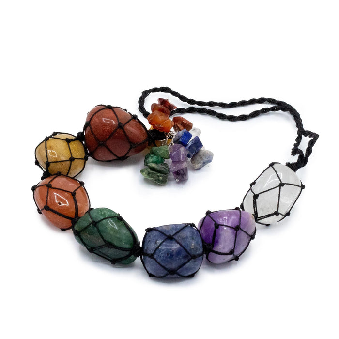Anhänger Chakra Stein - Sieben Chakra Chips