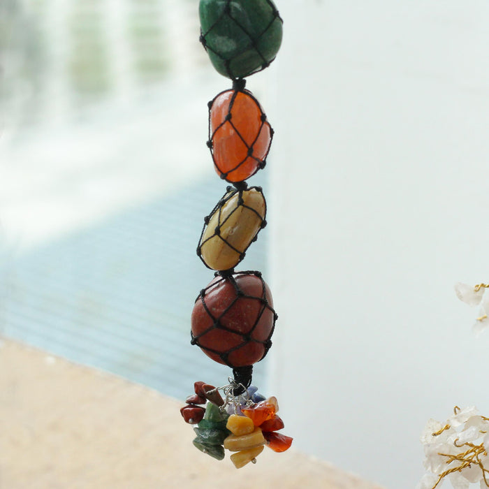 Anhänger Chakra Stein - Sieben Chakra Chips