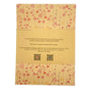 Heart vine recycled kraft gift wrap with beige paper and pink peach heart flower pattern on top and bottom edges