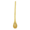A light-colored mango wood spoon with visible grain patterns from ian snow artisan kitchen utensils set in a rainbow utensil jar