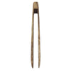 Natural wood tongs with light brown mango wood and visible grain by Ian Snow for use with rainbow utensil jar