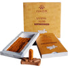 A single upright sandalwood-scented ishom incense smudge brick in brown for smudge bricks and incense smudge use