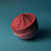 Jumbo bath bomb razzle dazzle in red and pink shades with textured surface made with sodium lauryl sulfoacetate