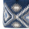 Blue woven textile with white and light blue diamond pattern on kathmandu big bag dusk style material