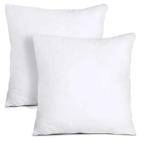 White square throw pillows with soft plush pet fibre fill sized 60cm x 60cm for larger cushion covers