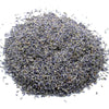 A pile of dried lavender flowers in soft purple with hints of green and gray showing 1kg of lavender buds