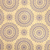 Mandala recycled kraft gift wrap showing purple circular patterns on textured light beige kraft paper sheet