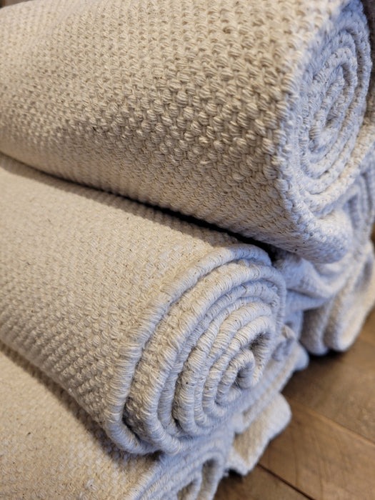 Tapis 100 % coton tissé naturel