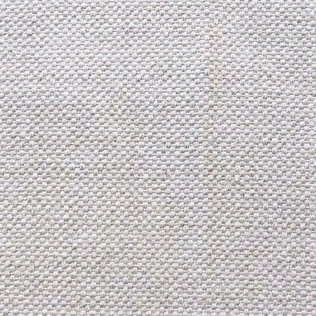 Natural 100% woven cotton mat made of light gray canvas fabric with a tight and uniform weave pattern
