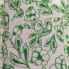 Natural cotton and wheat heating bags with cream fabric and green floral pattern printed on cotton material