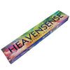 Heavensense natural incense sticks pack in vibrant rainbow box featuring new moon aromas and black rose scent option