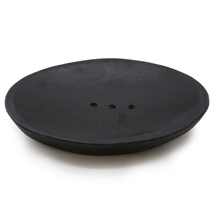 Ovale Seifenschale aus schwarzem Marmor - Oval, schwarzer Marmor