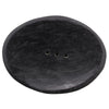 Black oval black marble soap dish with three small drainage holes for bathroom or kitchen use