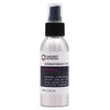 Silver spray bottle with black pump labeled ancient wisdom aromatherapy mist patchouli essential oil 100ml