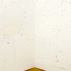 White wall with subtle speckled texture and faint floral pattern on sunflower seed paper plantable greetings card