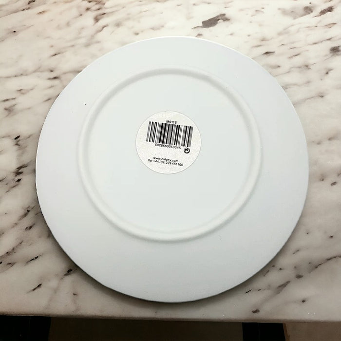 Small White Porcelain Plate - Swirl Pattern