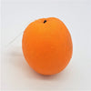 Premium artificial fruit orange with vibrant orange textured peel and small black stem made from durable materials
