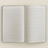 Open notebook with lined pages and a dark purple velvet cover from the purple velvet notebook 80 pages create magic series