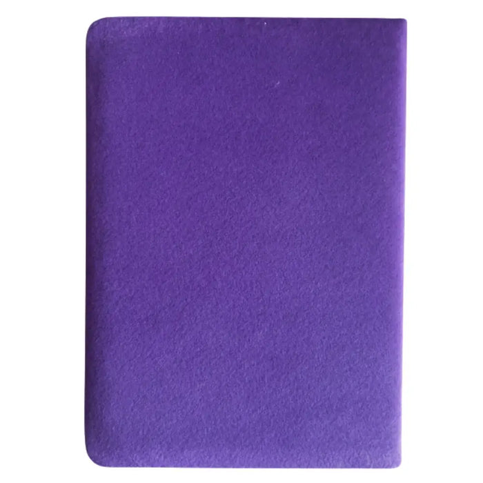 Purple velvet notebook with 80 pages featuring a soft felt cover for creative writing and note-taking