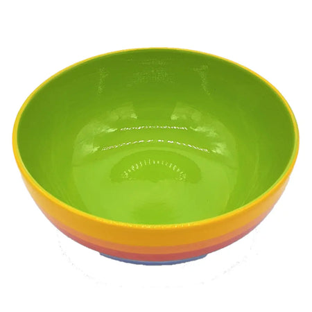 Rainbow salad bowl 20cm made of ceramic with a glossy finish in vibrant rainbow colors for serving salads