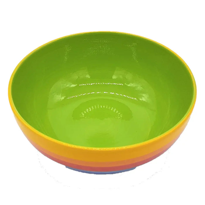 Rainbow salad bowl 20cm made of ceramic with a glossy finish in vibrant rainbow colors for serving salads
