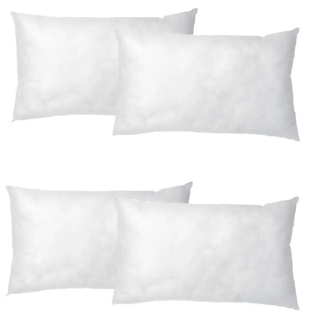 White rectangular cushion inner with soft pet fibre filling fits 50cm x 30cm cover for plush comfort