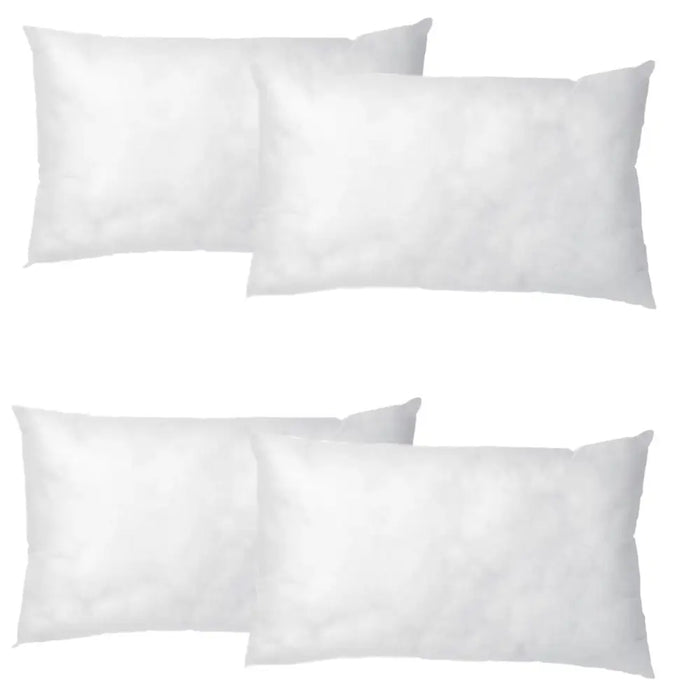 White rectangular cushion inner with soft pet fibre filling fits 50cm x 30cm cover for plush comfort