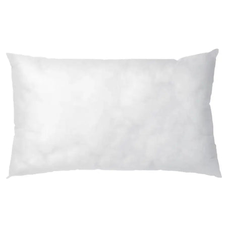 White rectangular cushion inner with soft pet fibre filling fits 50cm x 30cm cover with subtle fabric folds