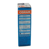 Blue and orange cardboard box for osram 20w halogen lamp g9 base for use with electric oil burners