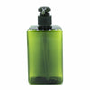 A translucent green reusable dispenser bottle made of plastic with a black pump dispenser and 280ml capacity