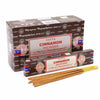 Satya incense sticks in a brown and white box with cinnamon scent and natural incense stick material