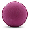 A round textured purple bath bomb with defined edges from a set of 3 cranberry bath bombs