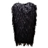 Black fringed knit sleeveless jacket in soft acrylic with textured layers shown in three colours options