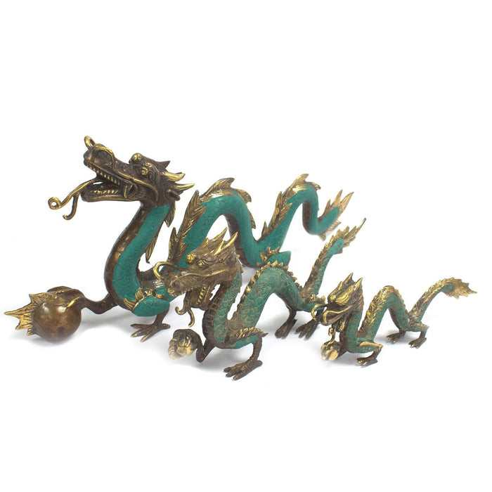 Kleiner Feng-Shui-Drache mit Kugel – 20 cm