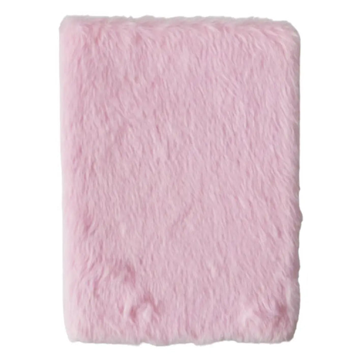 Soft book dream journal with soft pink faux fur cover and textured surface for writing before i forget with 80 pages