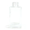 Clear glass square reed diffuser bottle with threaded neck made for 100ml bamboo reed diffuser use