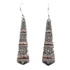 Silver and copper toned sterling silver and 18ct yellow gold earrings with intricate filigree and beaded detailing