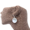Silver filigree drop earring with oval mother of pearl pendant in sterling silver classic disc design