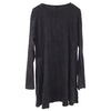 The Window, Milford Haven long sleeve black cotton tunic dress with relaxed fit, back view.