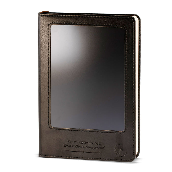 The Window, Milford Haven Doodlers Delight A5 notebook with a black leather-effect cover and front LCD wipe screen.