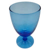 The Window, Milford Haven ice blue recycled glass wine glass with a hammered texture and elegant stemmed design.