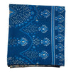 The Window, Milford Haven blue recycled sari scarf with intricate floral patterns and decorative border