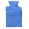 The Window, Milford Haven blue wool felt hot water bottle cover with a hand-crafted Highland Cow design.