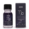 The Window, Milford Haven 10ml Capricorn zodiac fragrance oil in a dark glass bottle with bio glitter and matching box